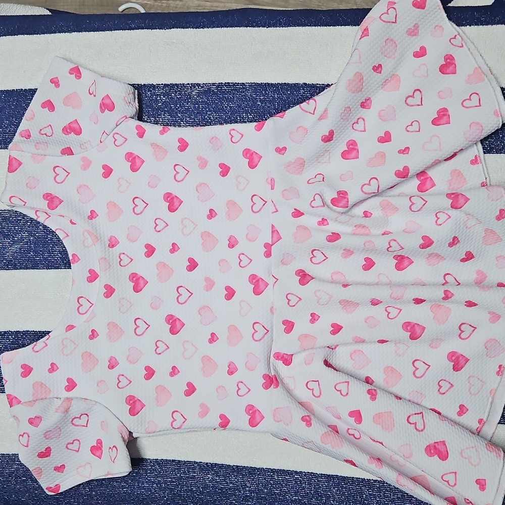 Pink Heart Pattern Dress